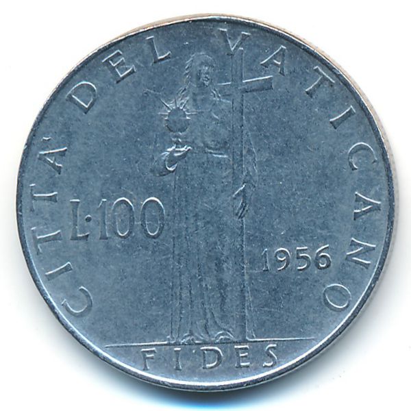 Ватикан, 100 лир (1956 г.)