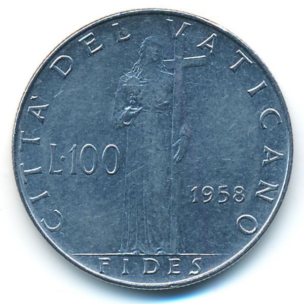 Ватикан, 100 лир (1958 г.)