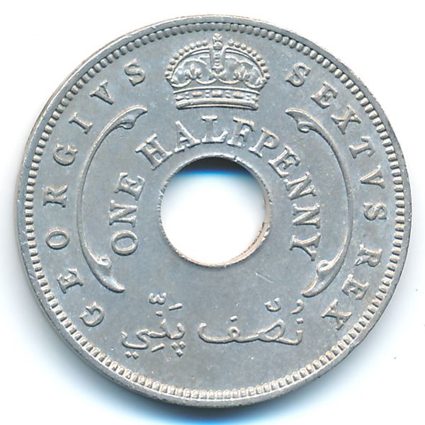 Британская Западная Африка, 1/2 пенни (1951 г.)