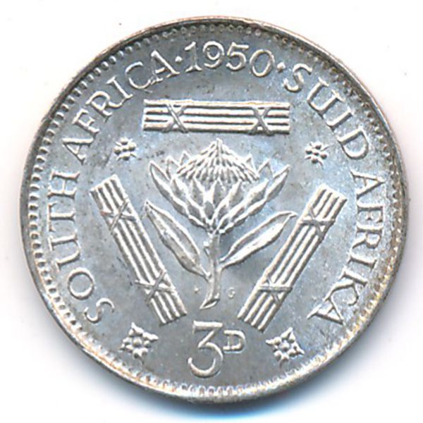 ЮАР, 3 пенса (1950 г.)