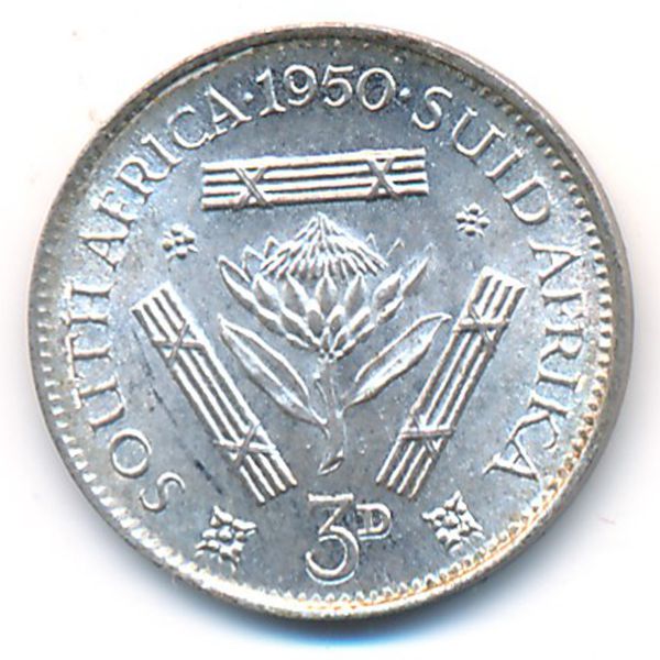ЮАР, 3 пенса (1950 г.)