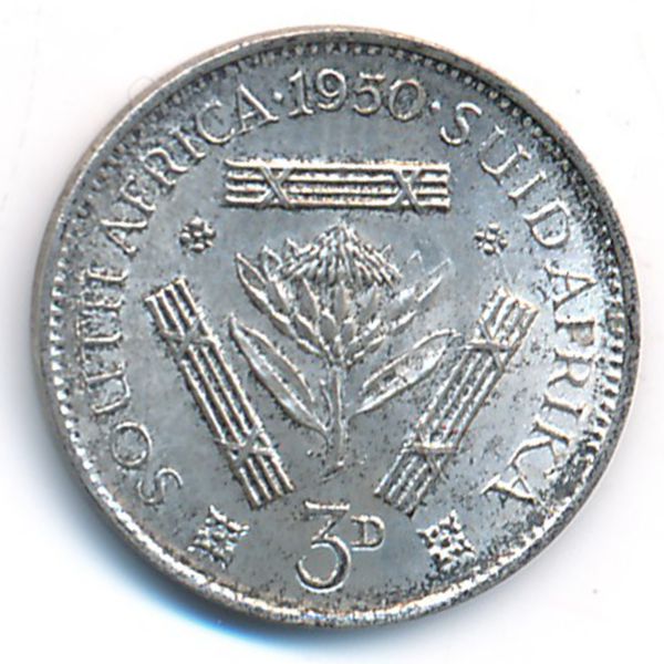 ЮАР, 3 пенса (1950 г.)