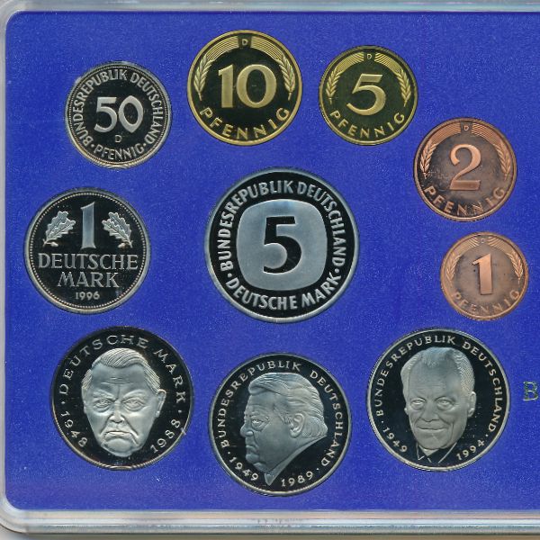 ФРГ, Набор монет (1996 г.)