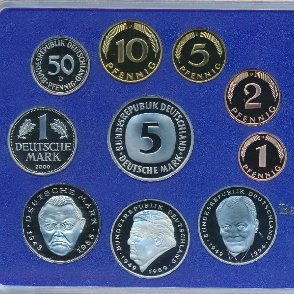 ФРГ, Набор монет (2000 г.)