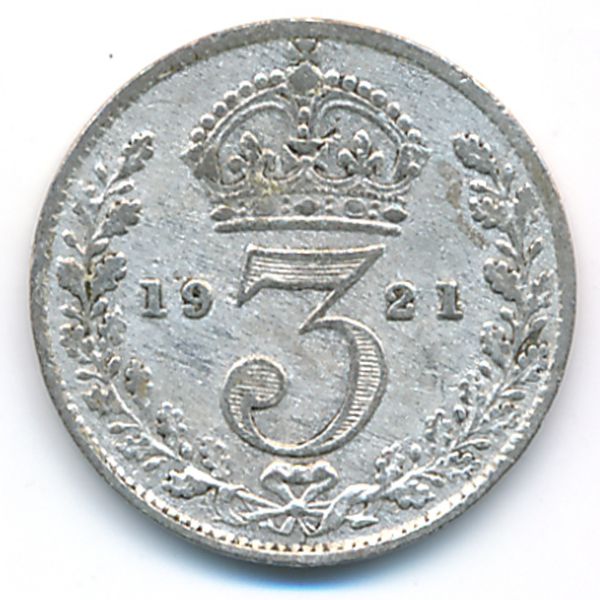 Великобритания, 3 пенса (1921 г.)
