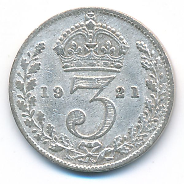 Великобритания, 3 пенса (1921 г.)