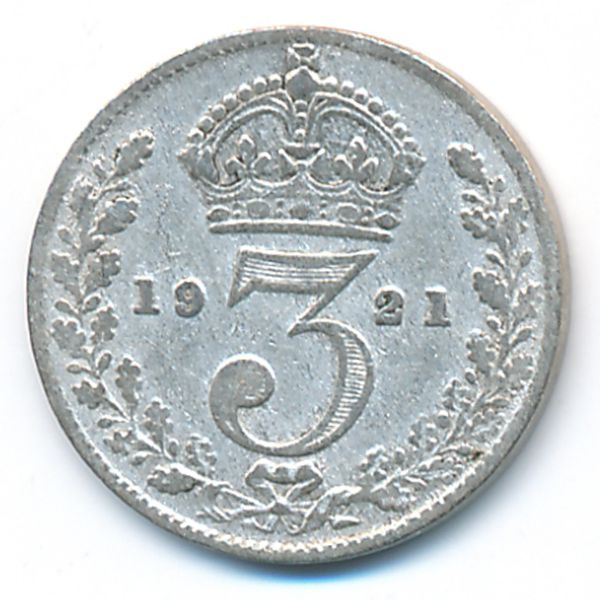 Великобритания, 3 пенса (1921 г.)