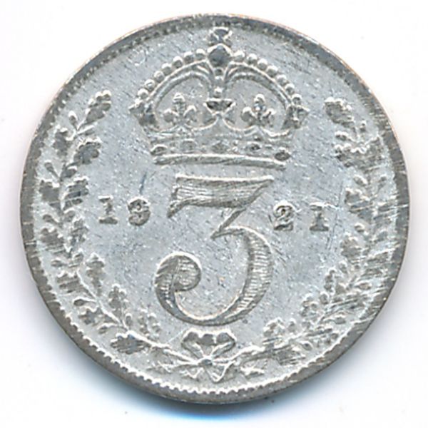 Великобритания, 3 пенса (1921 г.)