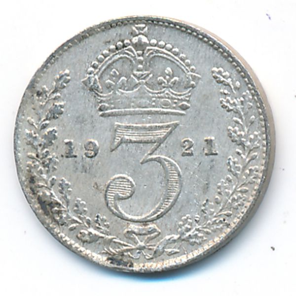 Великобритания, 3 пенса (1921 г.)