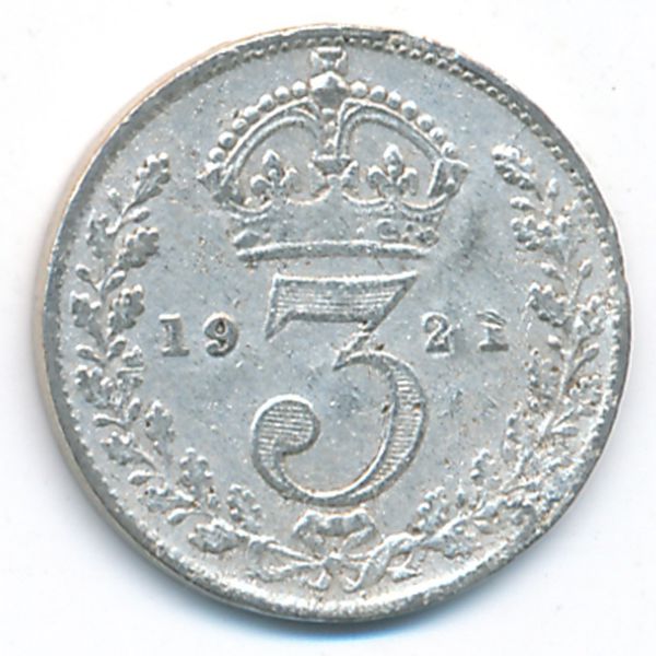 Великобритания, 3 пенса (1921 г.)