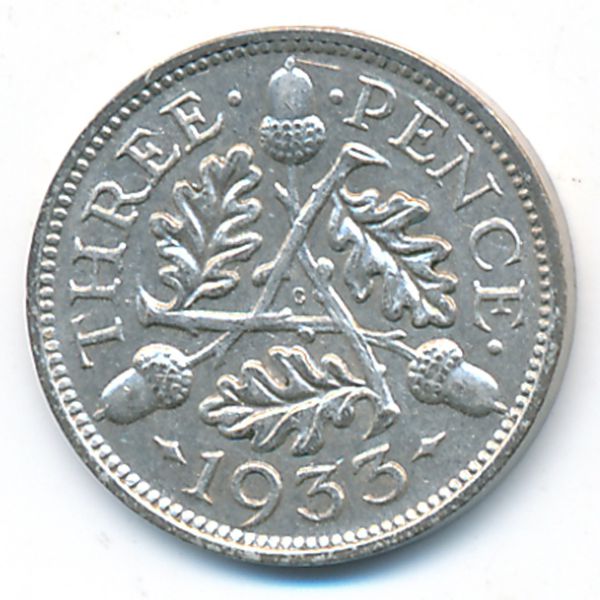Великобритания, 3 пенса (1933 г.)