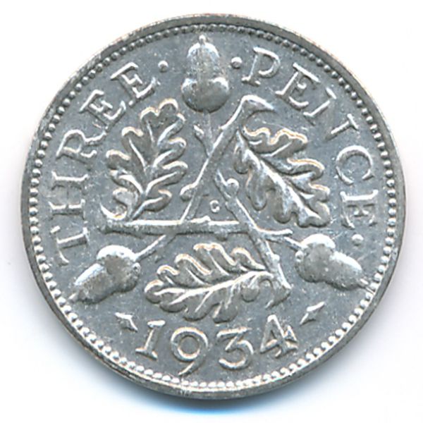 Великобритания, 3 пенса (1934 г.)