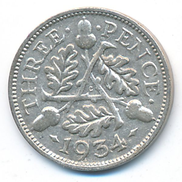 Великобритания, 3 пенса (1934 г.)
