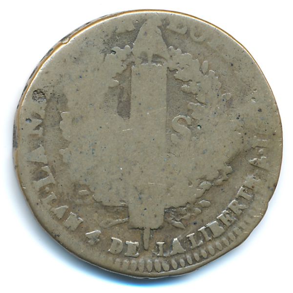 Франция, 2 соля (1792 г.)