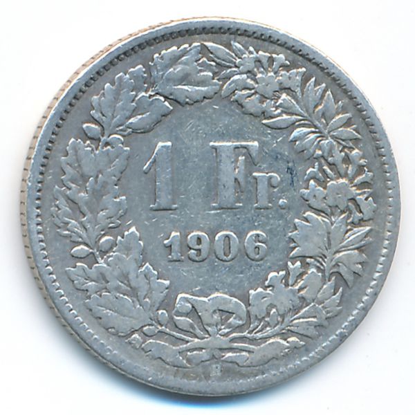 Швейцария, 1 франк (1906 г.)