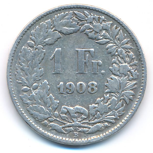 Швейцария, 1 франк (1908 г.)