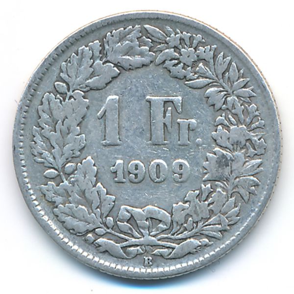 Швейцария, 1 франк (1909 г.)