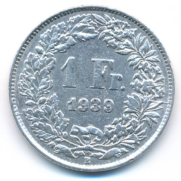 Швейцария, 1 франк (1939 г.)