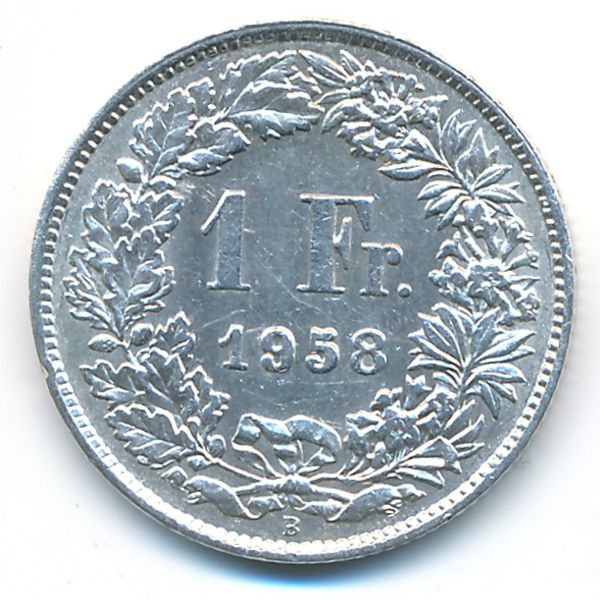 Швейцария, 1 франк (1958 г.)