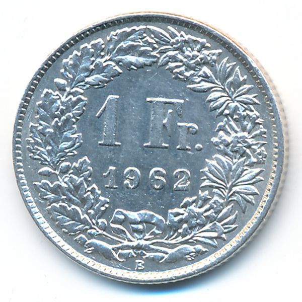 Швейцария, 1 франк (1962 г.)