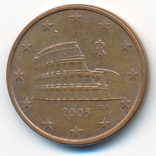 Италия, 5 евроцентов (2005 г.)