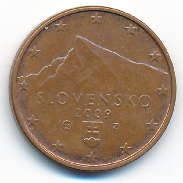 Словакия, 5 евроцентов (2009 г.)