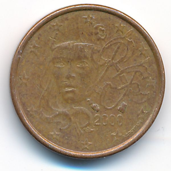 Франция, 1 евроцент (2000 г.)