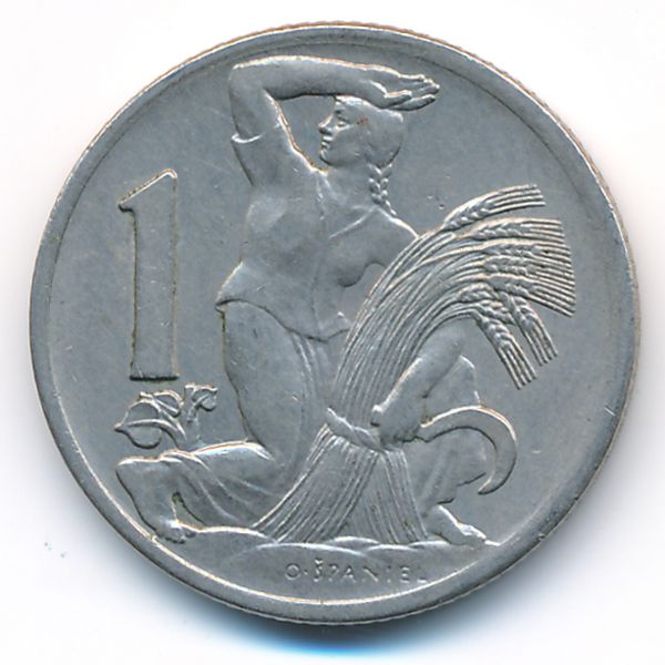 Чехословакия, 1 крона (1938 г.)