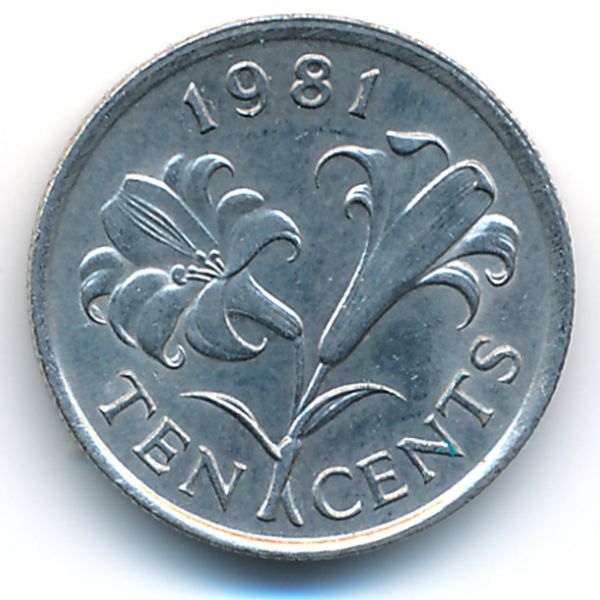 Бермудские острова, 10 центов (1981 г.)