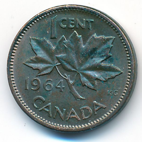 Канада, 1 цент (1964 г.)