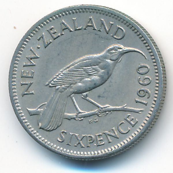 Новая Зеландия, 6 пенсов (1960 г.)