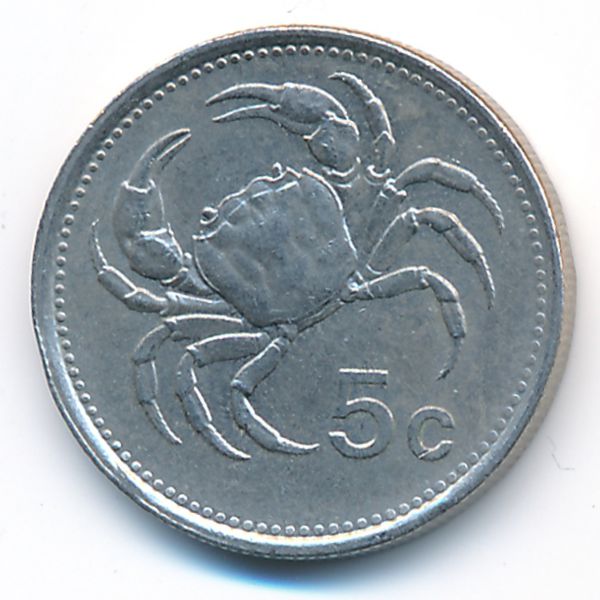 Мальта, 5 центов (1986 г.)