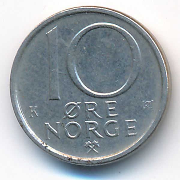 Норвегия, 10 эре (1986 г.)