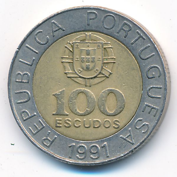 Португалия, 100 эскудо (1991 г.)