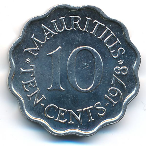 Маврикий, 10 центов (1978 г.)