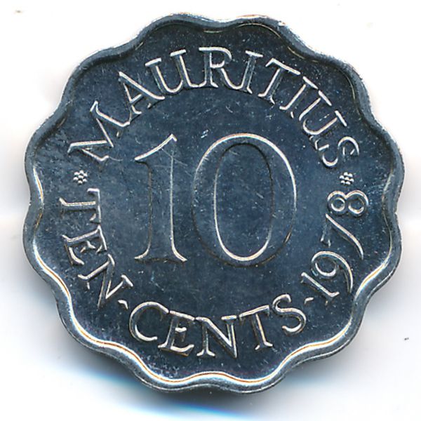 Маврикий, 10 центов (1978 г.)