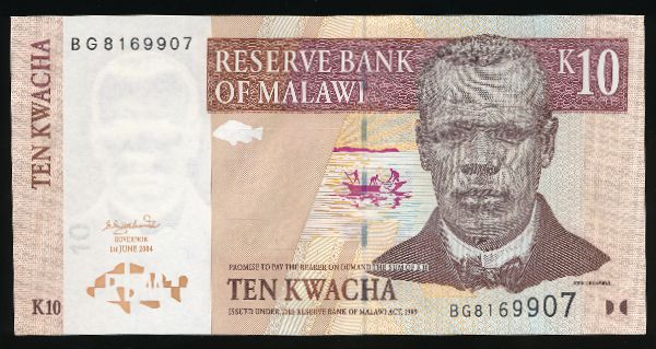 Малави, 10 квача (1989 г.)