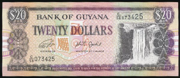 Гайана, 20 долларов (2009 г.)