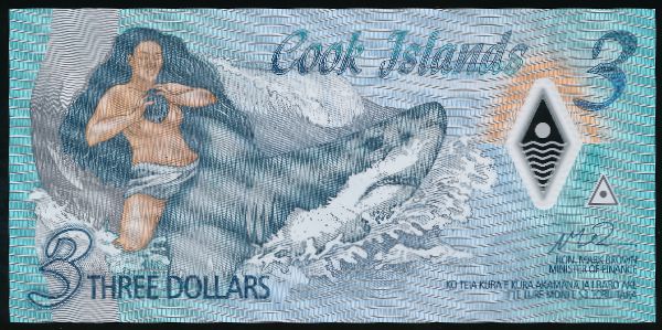 Острова Кука, 3 доллара (2021 г.)