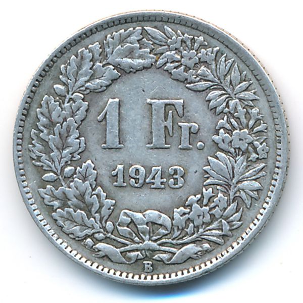 Швейцария, 1 франк (1943 г.)