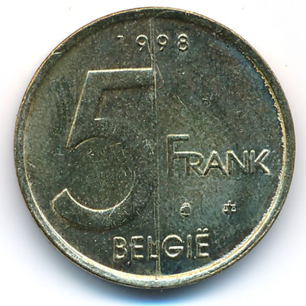 Бельгия, 5 франков (1998 г.)