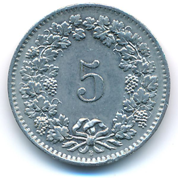 Швейцария, 5 раппенов (1962 г.)