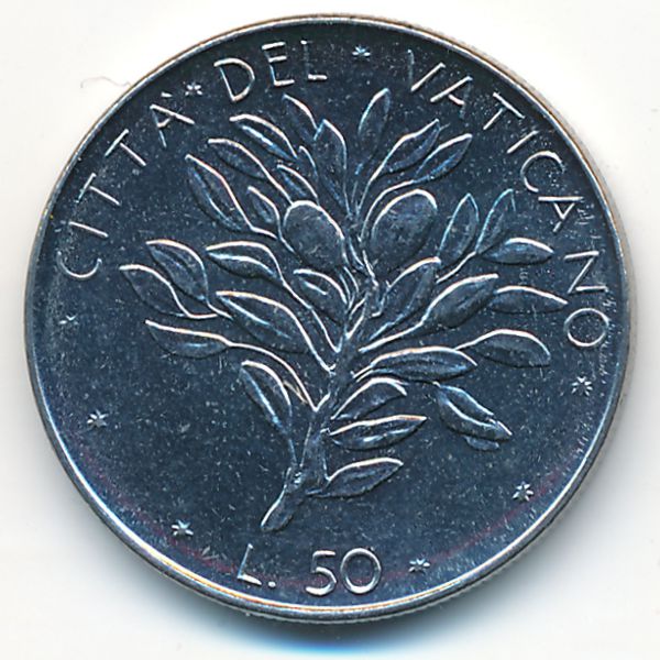 Ватикан, 50 лир (1973 г.)