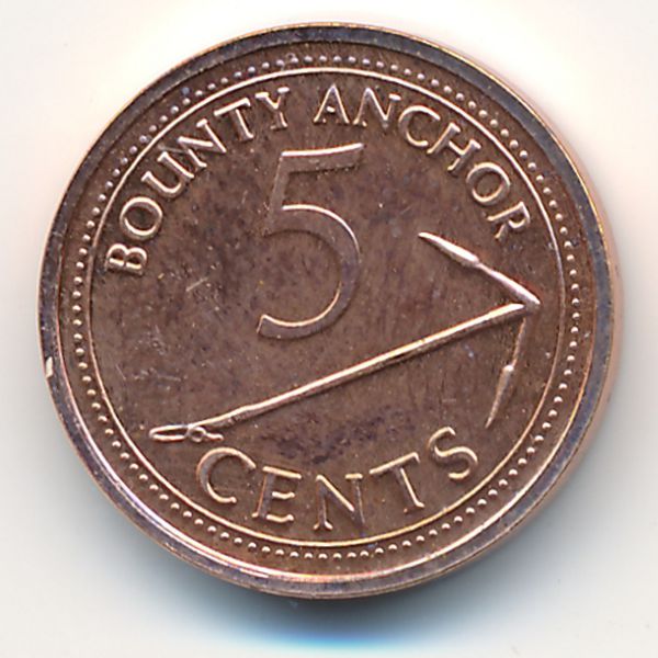 Острова Питкэрн, 5 центов (2009 г.)