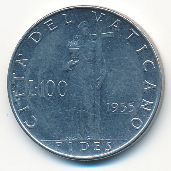 Ватикан, 100 лир (1955 г.)