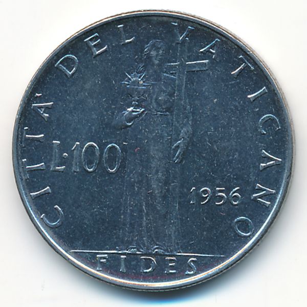 Ватикан, 100 лир (1956 г.)