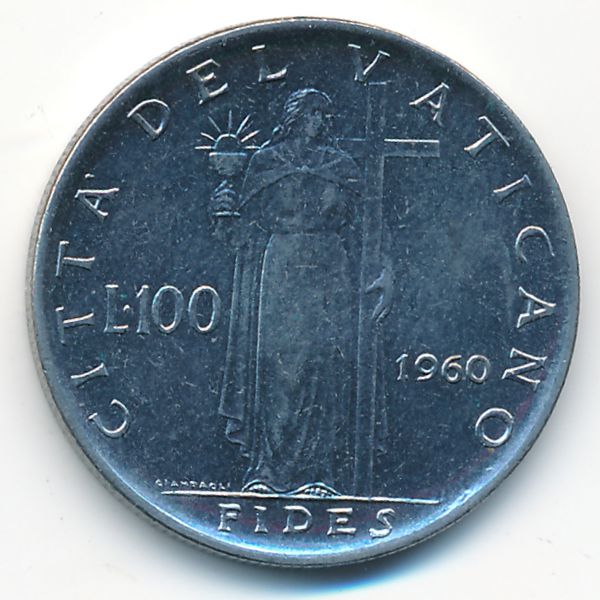 Ватикан, 100 лир (1960 г.)