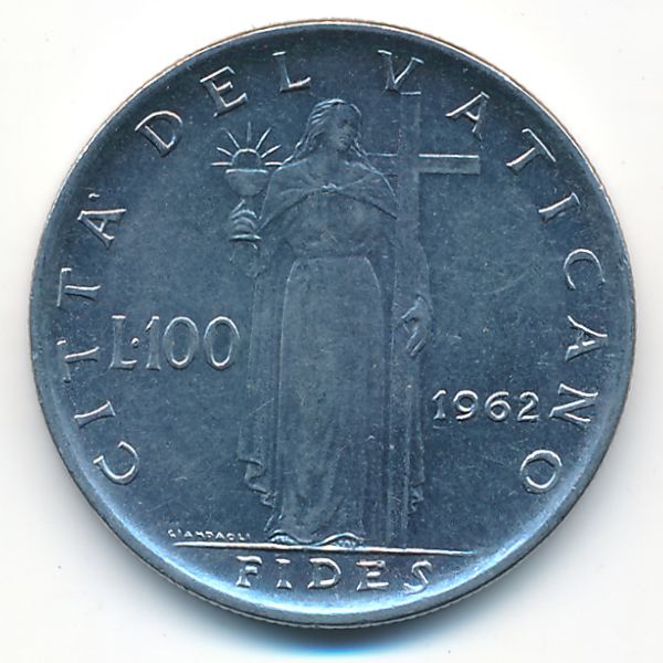 Ватикан, 100 лир (1962 г.)