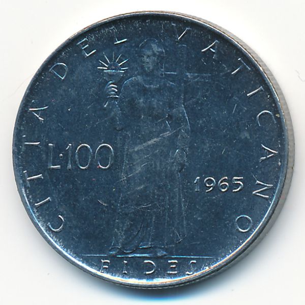Ватикан, 100 лир (1965 г.)