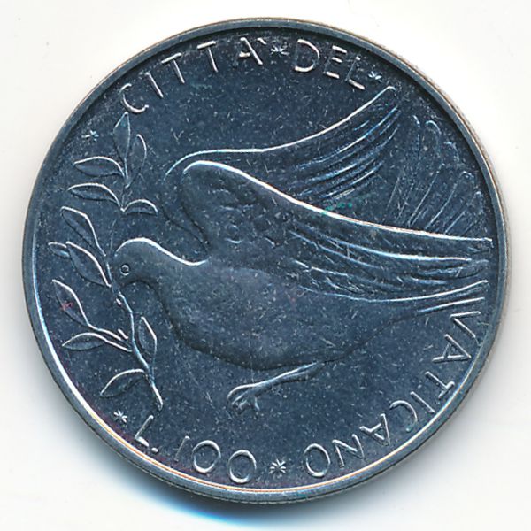 Ватикан, 100 лир (1973 г.)